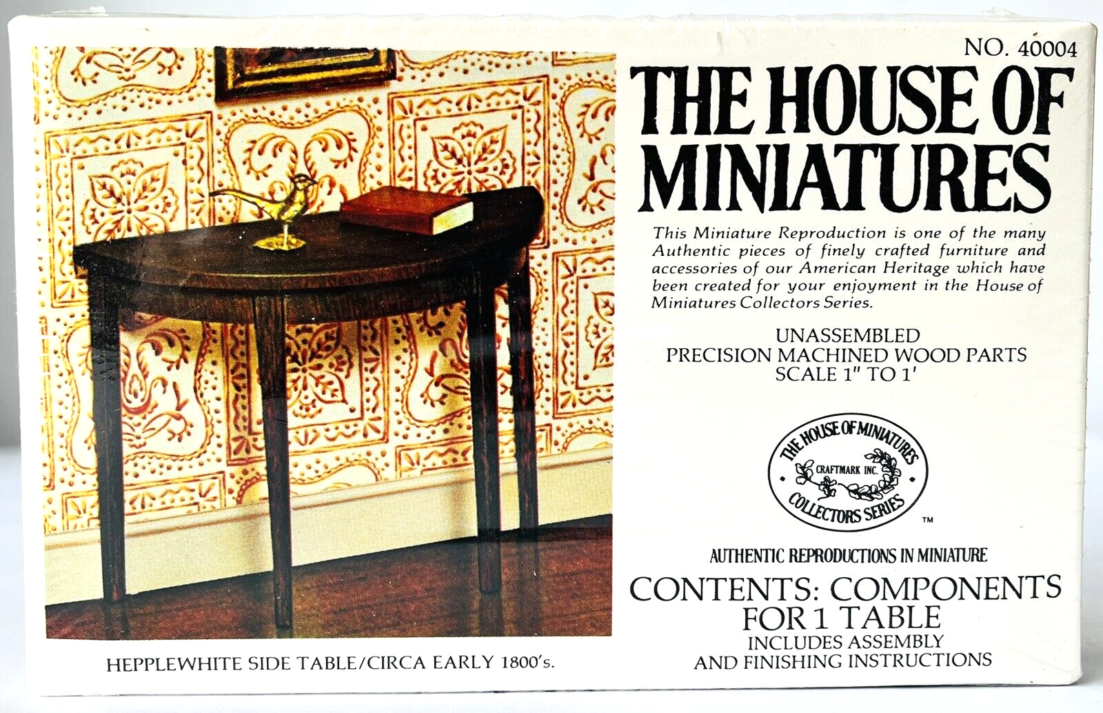 Primary image for House of Miniatures 1977 Kit #40004 1:12 Hepplewhite Side Table Cir Early 1800s