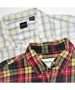Lot OF 2 MEN&#39;S SHIRTS ~ FLANNEL PLAID &amp; SUMMER LIGHTWEIGHT ~ Sz L / Larg... - $23.07 CAD