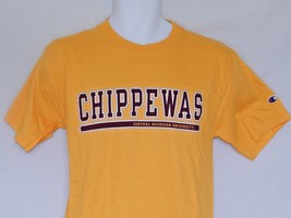 Men&#39;s T-shirt Central Michigan Chippewas Size Small Tall NEW Gold Champion - £10.96 GBP