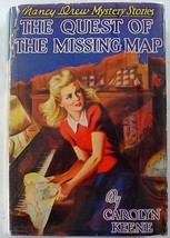 Nancy Drew The Quest of the Missing Map 1943B-5 print hcdj no.19 Carolyn Keene - £15.98 GBP
