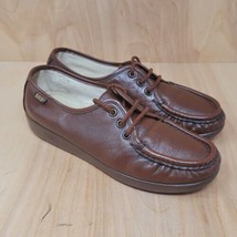 SAS Women&#39;s Shoes Sz 8 N Brown Casual Hand Sewn Leather Comfort Oxfords - £22.22 GBP