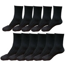 Lot 11 pairs Mens Classic Fashion Cotton Casual Solid Crew Dress Socks Size 6-10 - £14.82 GBP