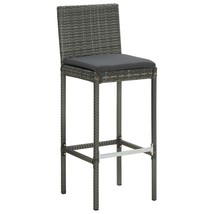 Modern Poly Rattan Outdoor Garden Patio 2 pcs High Bar Stools Chair Chai... - $186.02+
