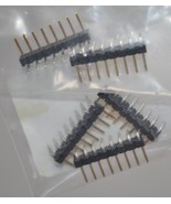 Lot of 5 AMP Connector Header Through Hole Right Angle 8 position 0.100&quot;... - $14.84