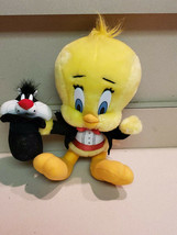 1998 Tweety Bird Magician With Sylvester Looney Tunes Warner Bros Plush 12&quot; Toy - £9.13 GBP
