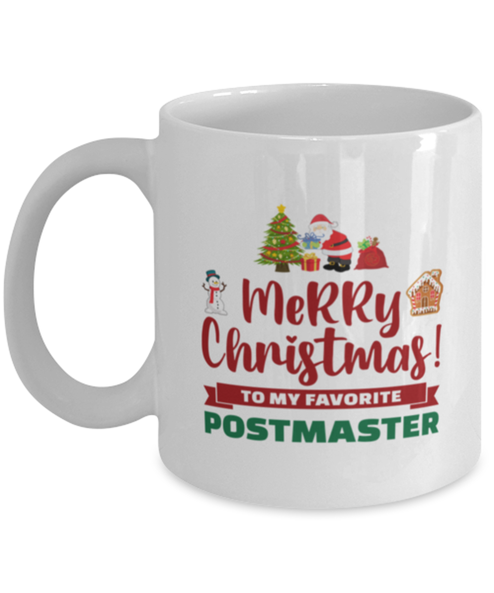 Christmas Mug For Postmaster - Merry Christmas 3 To My Favorite - 11 oz
