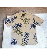 Havana Jacks Cafe Mens Hawaiian Palm Leaf Button Up Short Sleeve Shirt M... - $22.49