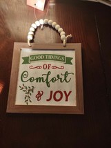 Good Tidings Of Comfort &amp; Joy Sign With Beads - £12.70 GBP