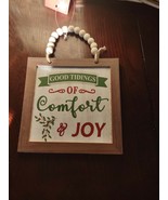Good Tidings Of Comfort &amp; Joy Sign With Beads - £12.68 GBP