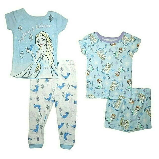 Disney Frozen Elsa 4-Piece Cotton Pajama Set for Toddlers - $21.21