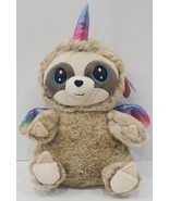 Hug Me Winged Pal Slothicorn Brown With Shimmer  &amp; Rainbow Wings Valenti... - £13.29 GBP