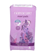 Natracare Organic Cotton Natural Feminine Maxi Pads Night Time Long, 10 ... - $17.71 CAD