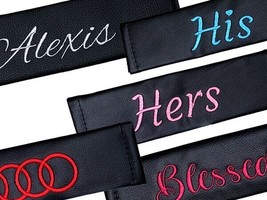 Custom Embroidered Leatherette Car Truck SUV Seat Belt Cover Pad For VW - £8.00 GBP