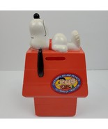 Vintage Snoopy Peanuts Dog House Coin Bank 7 x 4.25 inch - $391.82 MXN