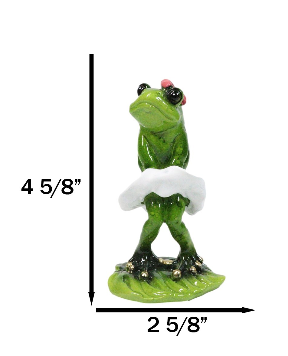 Sexy Lady Marilyn Green Frog with Pink Ribbon and White Cocktail Dress Figurine Item image 6