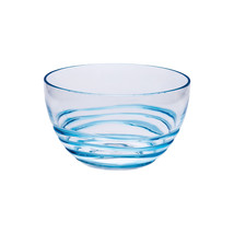 Clear and Blue Four Piece Swirl Acrylic Service For Four Bowl Set - £38.10 GBP