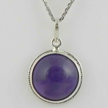 Solid 925 Sterling Silver Amethyst Pendant Necklace Women PSV-2099 - £24.34 GBP+