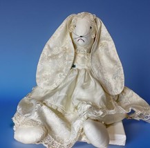 Vintage Handmade Primitive 26&quot; Muslin Floppy Ears Country Bunny Rabbit Easter - $34.52