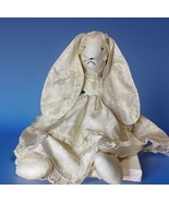 Vintage Handmade Primitive 26&quot; Muslin Floppy Ears Country Bunny Rabbit E... - $34.52