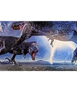 3D Lenticular Dinosaurs Wall Art T-Rex Battle Lightning Depth Illusion D... - $602.21 MXN