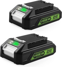 Energup 2Pack Replacement Greenworks 24V Battery BAG708, 29842 29852 Lithium - £48.54 GBP