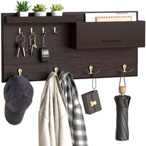 Jackcubedesign Entryway Coat Rack Wall Mount Key Holder Mail Envelope Hook Organ - £51.40 GBP