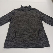 High Neck Women's Gray 1/4 Zip Cotton Blend Sweatshirt Pullover Size Large image 14