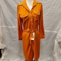 Frances Henaghan Women&#39;s Polyester Orange Dress, Size 6 - $24.74