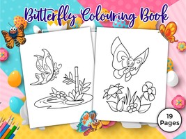 Butterfly Colouring Book 19 Pages of Fun for Boys, Girls, Teens, Kids, B... - £7.08 GBP