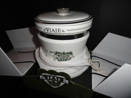 Viaje 15th Anniversary Silver Ceramic Cigar Jar ( Empty ) NIB - £212.18 GBP