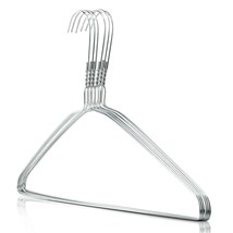 Silver Metal Wire Clothes Hangers 16Inch 13 Gauge Clothes Garment Coat H... - £19.66 GBP