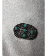 Vintage Turquoise Mesh Scarf Clip; - $24.90 CAD
