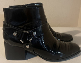 Marc Fisher LDT Gerod Black Bootie Boots Chunky Heel 11M - £62.05 GBP