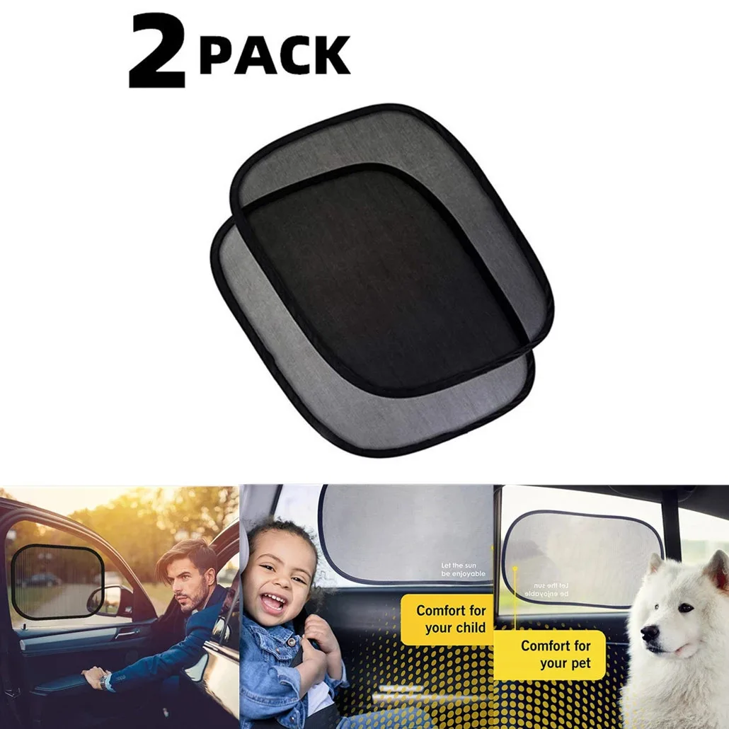 Super Quality 2pcs Black Side Car  Shades Rear Window s Cover   Shield Screen In - £56.59 GBP