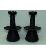 Pair of Antique Chinese Iron Candlesticks, Calligraphic Mark, H 19 cm - $264.97 CAD