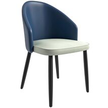 LeisureMod Paradiso Modern Dining Chairs Upholstered Seat Curved Back So... - $128.89