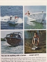 Vtg 1963 Print Ad Larson Speed Boat By Brunswick - £7.88 GBP