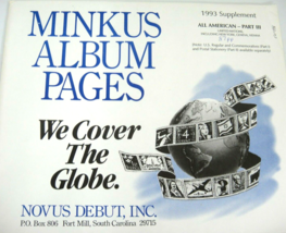 Minkus 1993 All American Stamp Album Supplement Part 3 United Nations NOS - £4.44 GBP