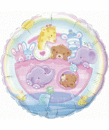 Baby Shower Pastel Rainbow Baby Animals Foil Mylar Balloon Party Supplie... - €2,78 EUR
