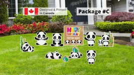 Panda Sign Package - Panda 10&quot;-18&quot; Tall + Balls (Total 10 or 11pcs)  | Y... - £51.95 GBP
