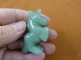 Y-UNI-584 Green aventurine UNICORN horse Figurine gemstone unicorns FANTASY - $19.99