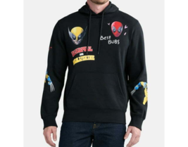 Deadpool &amp; Wolverine Men&#39;s Graphic Print Long Sleeves Hoodie Black Size S - $33.65