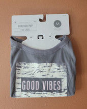 Grayson Pup Label Tai Good Vibes Dog Medium 15-17 Grey Dress Apparel Clo... - $9.89