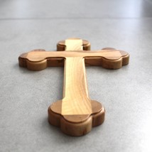 8.5 Inches Cross made of olive wood in Jerusalem the Holy Land, perfect ... - £39.01 GBP
