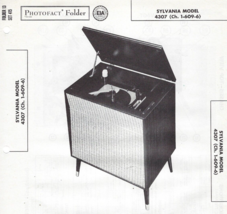 1958 Sylvania 4307 Console Record Player Photofact Service Manual Phono Amp - £7.79 GBP