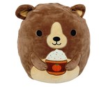 Squishmallows Baron Brown Bear with Pumpkin Spice Latte 12 in Stuffed Pl... - $20.26