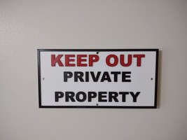 KEEP OUT Private Property Sign, Large 10&quot; X 5&quot; - $251.16 MXN