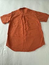Consensus Sportswear Men's Orange Cotton Check Short Sleeve Shirt Size Large image 6