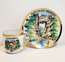 1960 Virginia Natural Bridge Collector&#39;s MINI Plate and Mug Made in Japan - £17.79 GBP