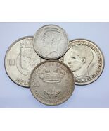 1910-1958 Belgio Franc-100 Franchi Lotto Di 4 ( Xf-Au ) Km#73.1 ,105 ,15... - $1,444.59 MXN